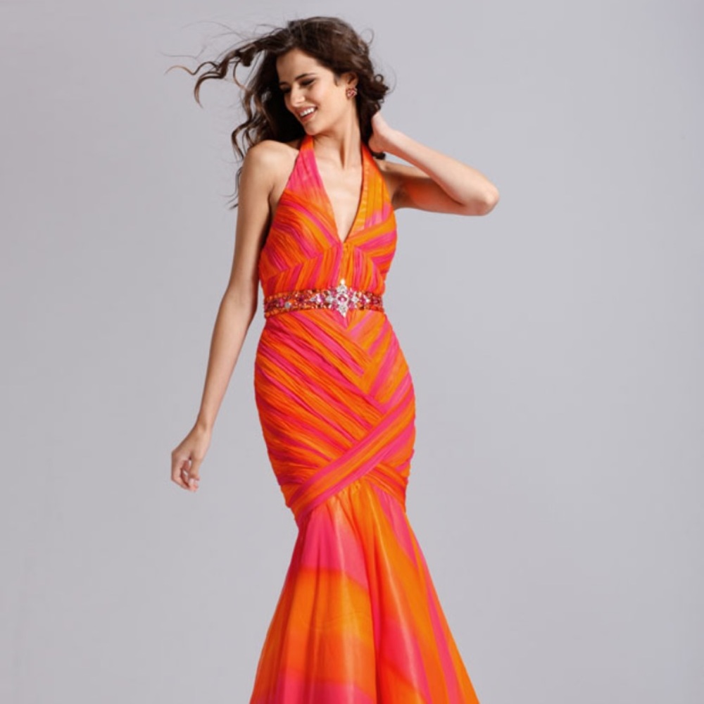 Clarisse 1373 Mermaid Halter Prom Dress